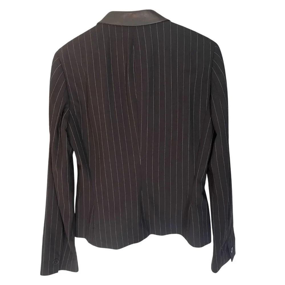 Vintage Ralph Lauren Womens Quiet Luxury Blazer Size 10 Pinstripe Old Money USA - Picture 2 of 10